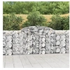 Image de Paniers à gabions arqués 3 pcs 300x30x100/120 cm fer galvanisé, gabion, cage de gabion, panier de mur de gabion, mur 3146522