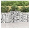 Image de Paniers à gabions arqués 4 pcs 300x30x100/120 cm fer galvanisé, gabion, cage de gabion, panier de mur de gabion, mur 3146523
