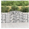 Image de Paniers à gabions arqués 12 pcs 300x30x100/120 cm fer galvanisé, gabion, cage de gabion, panier de mur de gabion, mur 3146531