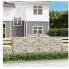 Image de Paniers à gabions arqués 15 pcs 300x30x120/140 cm fer galvanisé, gabion, cage de gabion, panier de mur de gabion, mur 3146551