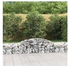 Image de Paniers à gabions arqués 6 pcs 300x50x40/60 cm fer galvanisé, gabion, cage de gabion, panier de mur de gabion, mur de 3146651
