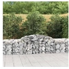 Image de Paniers à gabions arqués 11 pcs 300x50x60/80 cm fer galvanisé, gabion, cage de gabion, panier de mur de gabion, mur 3146674