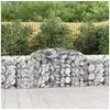 Image de Paniers à gabions arqués 5 pcs 300x50x80/100 cm fer galvanisé, gabion, cage de gabion, panier de mur de gabion, mur 3146686