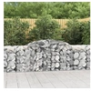Image de Paniers à gabions arqués 20 pcs 300x50x80/100 cm fer galvanisé, gabion, cage de gabion, panier de mur de gabion, mur 3146697