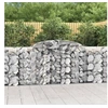 Image de Paniers à gabions arqués 8 pcs 300x50x100/120 cm fer galvanisé, gabion, cage de gabion, panier de mur de gabion, mur 3146707
