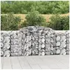 Image de Paniers à gabions arqués 9 pcs 300x50x100/120 cm fer galvanisé, gabion, cage de gabion, panier de mur de gabion, mur 3146708