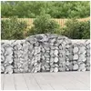 Image de Paniers à gabions arqués 12 pcs 300x50x100/120 cm fer galvanisé, gabion, cage de gabion, panier de mur de gabion, mur 3146711