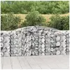 Image de Paniers à gabions arqués 3 pcs 400x50x100/120 cm Fer galvanisé, gabion, cage de gabion, panier de mur de gabion, mur 3146997