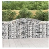 Image de Paniers à gabions arqués 6 pcs 400x50x100/120 cm Fer galvanisé, gabion, cage de gabion, panier de mur de gabion, mur 3147000