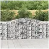 Image de Paniers à gabions arqués 10 pcs 400x50x100/120 cm Fer galvanisé, gabion, cage de gabion, panier de mur de gabion, mur 3147004