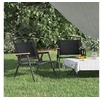 Image de Chaises de camping lot de 2 Noir 54x43x59 cm Tissu Oxford