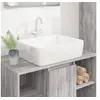 Image de Lavabo, Vasque à Poser, Lave-Mains avec Trou de Vidange, Evier de Comptoir Salle de Bain Toilette Salle d'Eau Blanc 153338