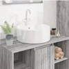 Image de Lavabo, Vasque à Poser, Lave-Mains avec Trou de Vidange, Evier de Comptoir Salle de Bain Toilette Salle d'Eau Blanc 153339