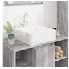 Image de Lavabo blanc 37x37x13 cm céramique carré 153341