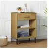 Image de Armoire console avec pieds en métal Marron Bois pin massif OSLO351000