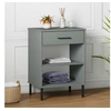 Image de Armoire console avec pieds en métal Gris Bois pin massif OSLO