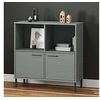 Image de Bibliothèque avec pieds en métal Gris 90x35x90,5 cm Bois OSLO351016