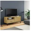 Image de Meuble TV avec pieds en métal Marron Bois de pin massif OSLO351021