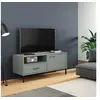 Image de Meuble TV avec pieds en métal Gris Bois de pin massif OSLO
