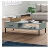 Image de Table basse avec pieds en métal Gris Bois pin massif OSLO351037