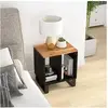 Image de Bijzettafel 40x31x46 cm massief acaciahout en bewerkt hout350645