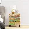 Image de Nachtkastje 50x33x60 cm massief gerecycled hout en bewerkt hout350670