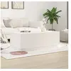 Image de Table Basse Table d'Appoint Rangement Table Centrale Bout de Canapé Salon Salle de Séjour Blanc 100x50x35 cm Bois Massif de Pin