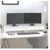 Image de Support de moniteur Blanc 100x27x15 cm Bois de pin solide 813960