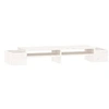 Image de Support de moniteur - - Bois massif - Blanc - 100 x 27,5 x 15 cm - Design minimaliste