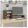 Image de Support de moniteur Marron miel 81x20x30 cm Bois de pin solide
