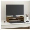 Image de Support de moniteur Marron miel 50x27x15 cm Bois de pin solide 814022