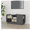 Image de Meuble TV Gris 80x35x40,5 cm Bois de pin massif