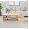Image de Table basse 120x50x40,5 cm Bois massif de pin