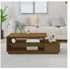 Image de Table basse Marron miel 120x50x40,5 cm Bois massif de pin814417