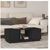 Image de Table basse Noir 110x50x40 cm Bois massif de pin814428