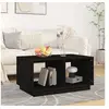 Image de Table basse Noir 80x50x40 cm Bois massif de pin814438