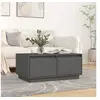 Image de Table basse Gris 80x50x35 cm Bois massif de pin