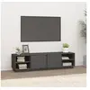 Image de Meuble TV Gris 156x40x40 cm Bois de pin massif