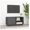 Image de Meuble TV Gris 80x35x40,5 cm Bois de pin massif814466