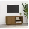 Image de Meuble TV Marron miel 80x35x40,5 cm Bois de pin massif814467