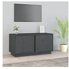 Image de Meuble TV Gris 80x35x40,5 cm Bois de pin massif814471