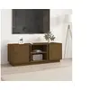 Image de Meuble TV Marron miel 110x35x40,5 cm Bois de pin massif