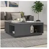 Image de Table basse Gris 100x101x40,5 cm Bois massif de pin