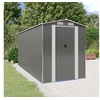 Image de Abri de jardin Gris clair 192x440x223 cm Acier galvanisé 3147441