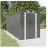 Image de 3147442 Abri de jardin Gris clair 192x523x223 cm Acier galvanisé