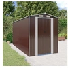 Image de 3147463 Abri de jardin Marron foncé 192x440x223 cm Acier galvanisé