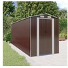 Image de 3147464 Abri de jardin Marron foncé 192x523x223 cm Acier galvanisé