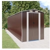 Image de 3147466 Abri de jardin Marron foncé 192x689x223 cm Acier galvanisé