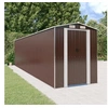 Image de 3147467 Abri de jardin Marron foncé 192x772x223 cm Acier galvanisé