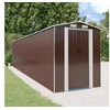 Image de 3147468 Abri de jardin Marron foncé 192x855x223 cm Acier galvanisé